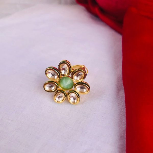 Kundan Flower Ring