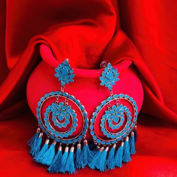 Meenakari Tassel Jhumky