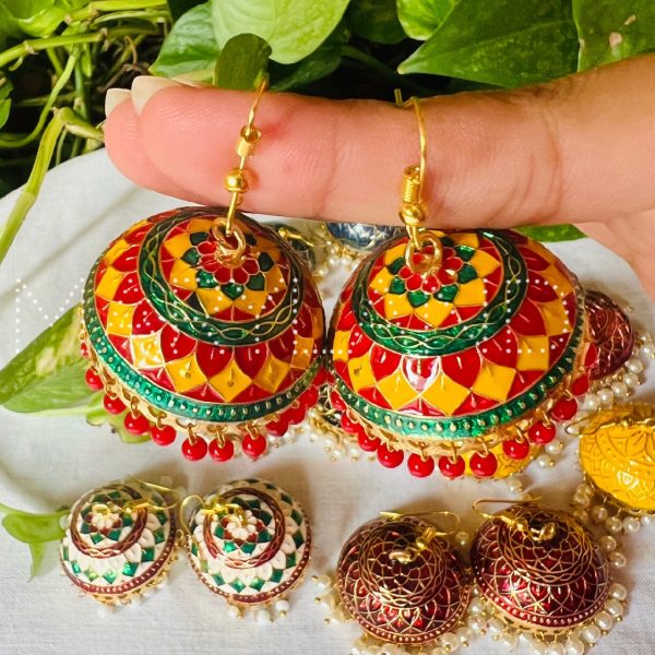 Meenakari Big Jhumki - Image 5