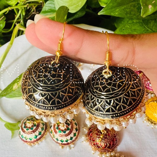 Meenakari Big Jhumki - Image 2