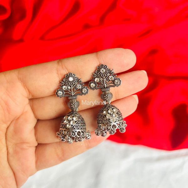 Vase Mini jhumki (Silver)