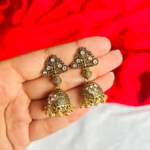 Vase mini jhumki (Golden)