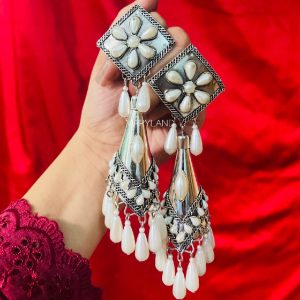 Long Pearls Drop Jhumky