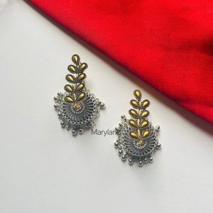 Dual Tone Leave Jhumki