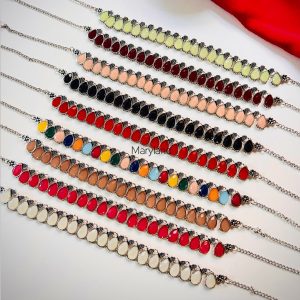 Drop Stone Necklace Set
