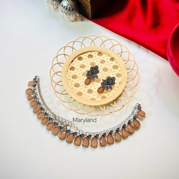Drop Stone Necklace Set - Image 10