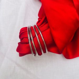 4 Plain Bangles (silver)